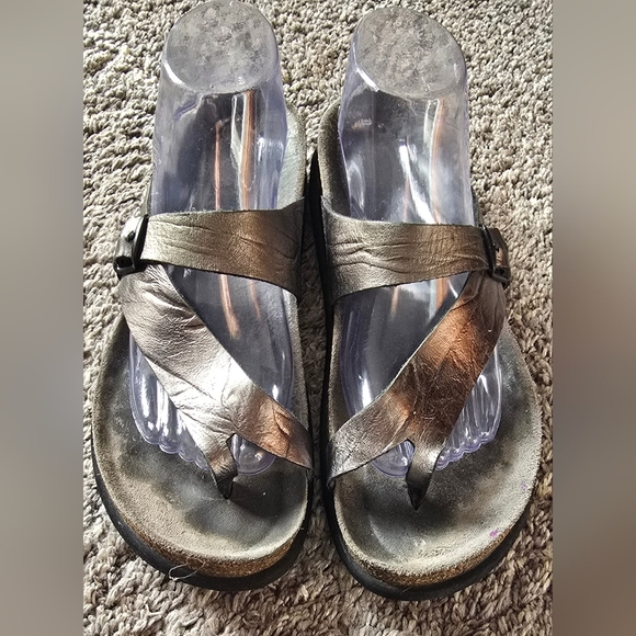 Mephisto Helen Thong Sandals Cork Footbed Metallic Size 42 (Womens US 12) - Picture 2 of 10